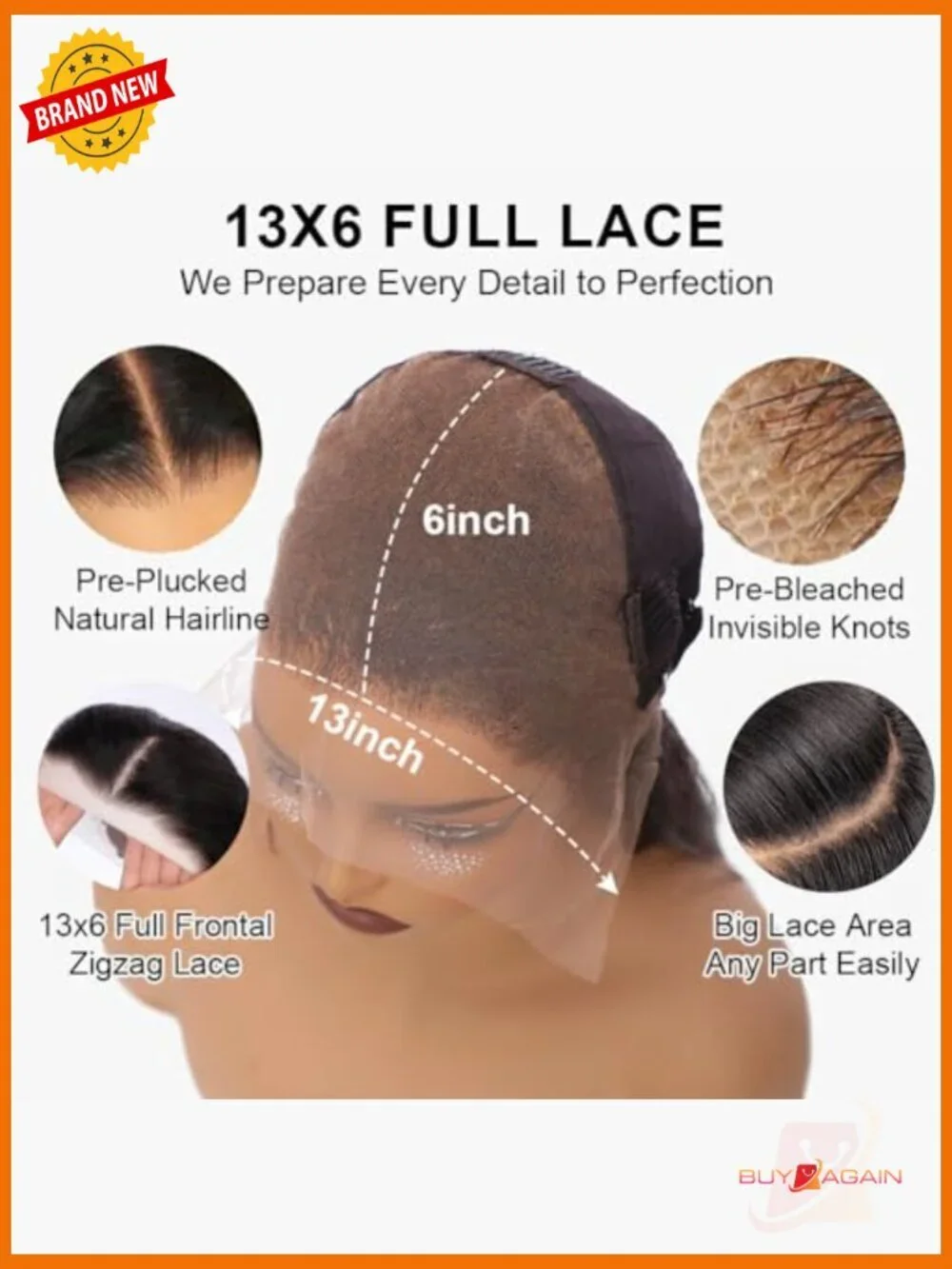13x6 Deep Wave Lace Front Wig Human Hair 180 Density 28in Full Lace Frontal Wig